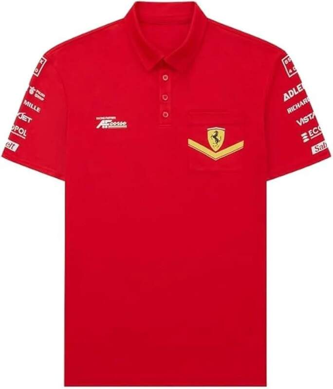 Ferrari Hypercar 499P týmová polokošile Le Mans červená