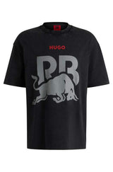 Volnočasové tričko HUGO - Racing Bulls černé
