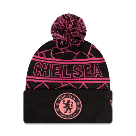 Zimní čepice CHELSEA vintage černá s bambulí