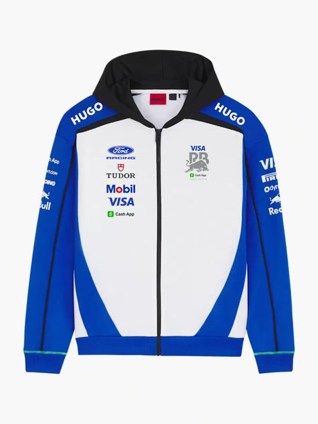 Týmová mikina Visa Cash App Racing Bulls na zip s logy sponzorů – Team Edition