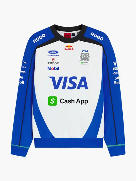 Týmová mikina Visa Cash App Racing Bulls s logy sponzorů – Team Edition