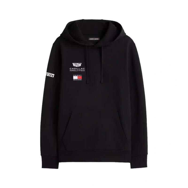 Černá mikina s kapucí Cadillac F1 x Tommy Hilfiger - týmová edice