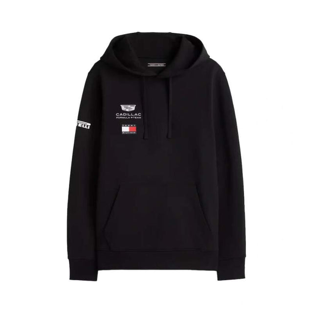 Černá mikina s kapucí Cadillac F1 x Tommy Hilfiger - týmová edice