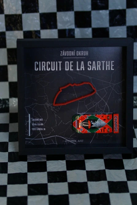 3D rám PETROL ART Le Mans s modelem Mazda 787B Johnny Herbert v měřítku 1:43