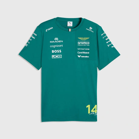 Tričko Aston Martin F1 Team Fernando Alonso #14 2026 – zelené