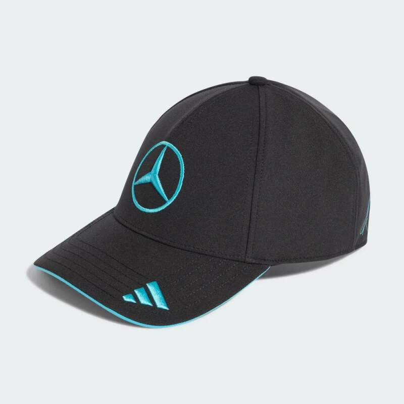 Černá kšiltovka George Russell Mercedes AMG Petronas F1 x Adidas - týmová edice