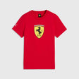 Dětské tričko Scuderia Ferrari s velkým štítem – červené