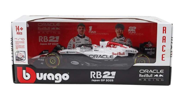 Model Red Bull F1 RB21 BBurago #1 Max Verstappen 2025 - vítěz GP Japonska