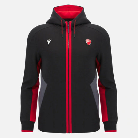 Mikina Ducati x Macron na zip s logem – černá