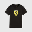 Dětské tričko Scuderia Ferrari F1 x Puma s velkým štítem – černé