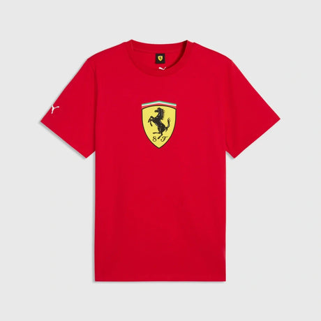 Fanouškovské tričko Scuderia Ferrari F1 x Puma s velkým štítem – červené