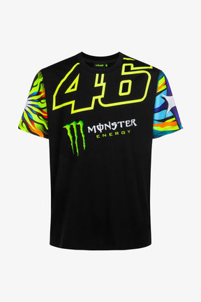 Tričko VR46 Valentino Rossi Monster Energy Dual – černé