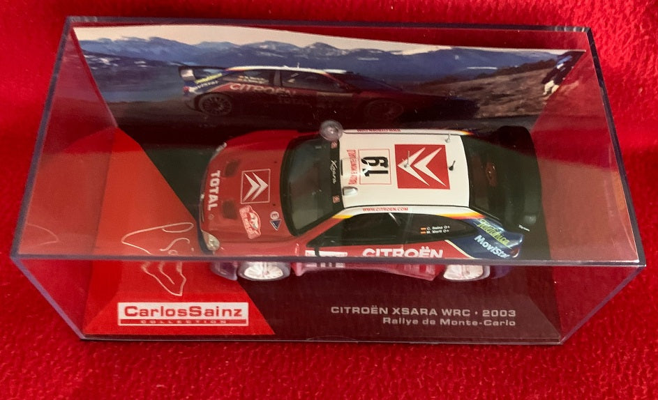 Model Citroën Xsara WRC Rally Monte Carlo 2003 Carlos Sainz v měřítku 1:43