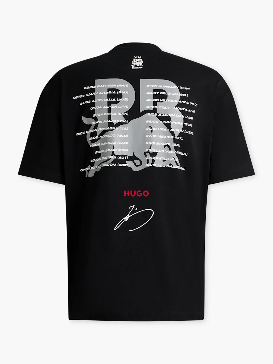 Fanouškovské tričko Yuki Tsunoda - Visa Cash App RB - F1 Team černé