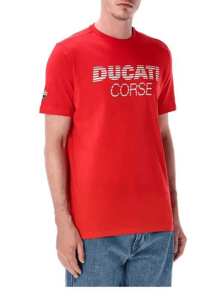 Ducati Corse tričko s nápisem Ducati červené