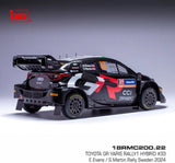 Model IXO Toyota GR Yaris Rally1 Hybrid #33 v měřítku 1:18 – Rally Sweden 2024, Evans/Martin