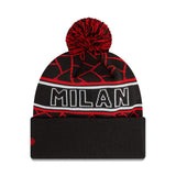 Zimní čepice AC MILAN vintage černá s bambulí