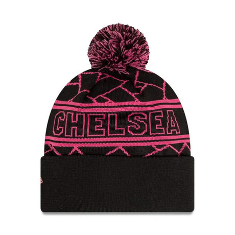 Zimní čepice CHELSEA vintage černá s bambulí