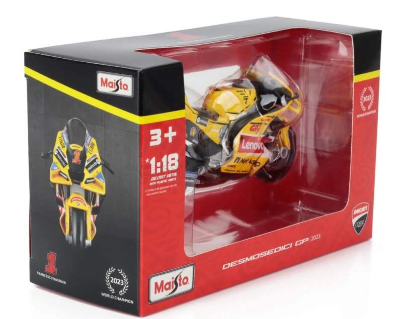 Model Ducati MotoGP GP23 – Francesco Bagnaia #1 v měřítku 1:18 – Misano SE