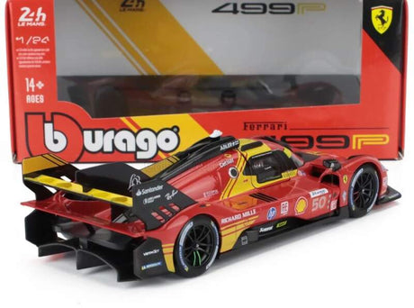 Model Bburago Ferrari 499P #50, vítěz Le Mans 2024