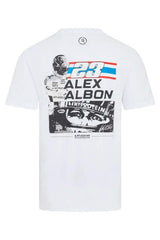 Fanouškovské tričko Alex Albon - Williams Racing F1 bílé - XXL