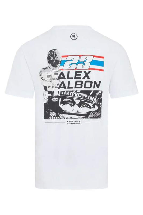Fanouškovské tričko Alex Albon - Williams Racing F1 bílé - XXL