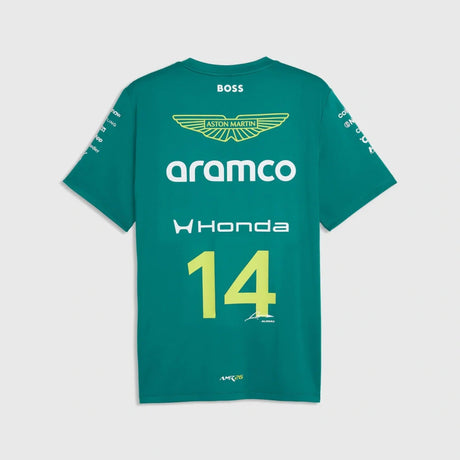 Tričko Aston Martin F1 Team Fernando Alonso #14 2026 – zelené
