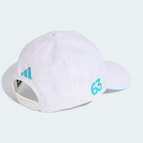 Bílá kšiltovka George Russell Mercedes AMG Petronas F1 x Adidas - týmová edice