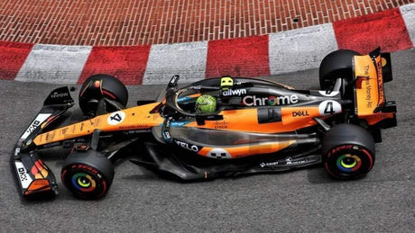 Model McLaren F1 MCL39 BBurago #4 Lando Norris Monako 2025 v měřítku 1:43 - Signature