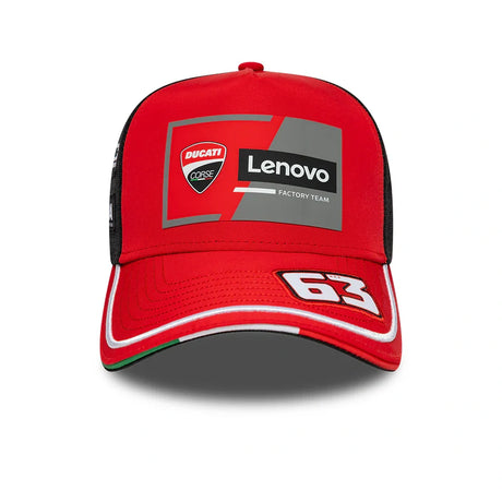 Kšiltovka Ducati Lenovo Team Pecco Bagnaia #63 2026 – červená