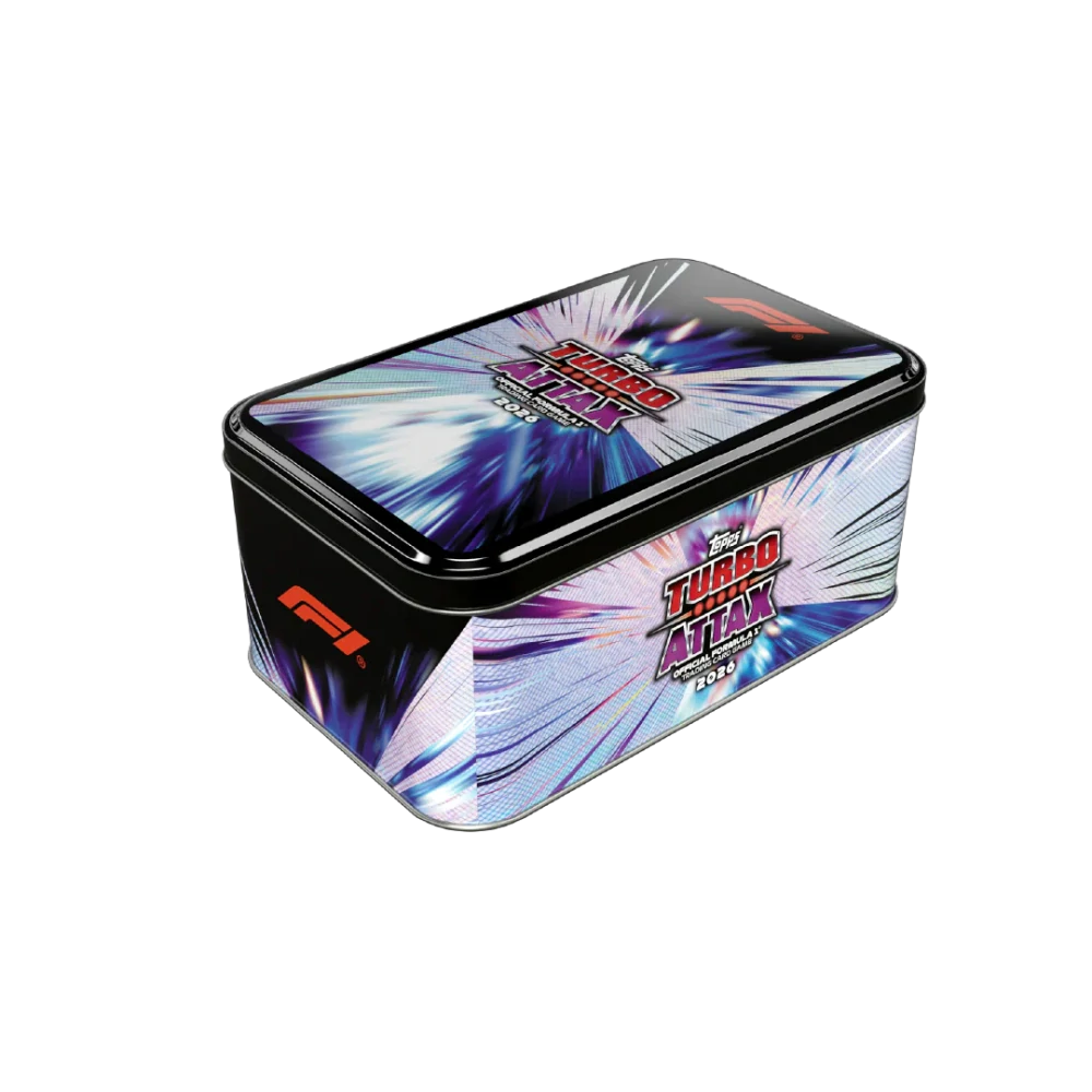 Topps Turbo Attax Formula 1 2026 – plechovka Super Tin Greats of the Grid