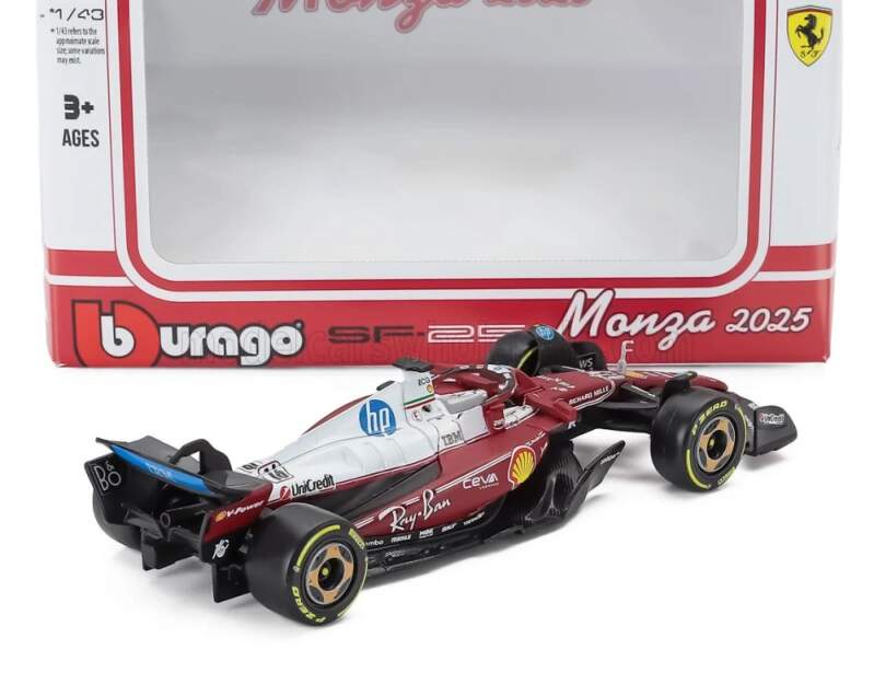 Model Scuderia Ferrari SF-25 BBurago #16 Charles Leclerc Monza 2025