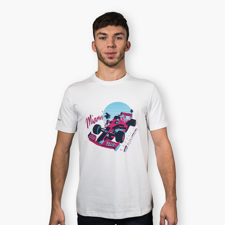 Tričko Scuderia AlphaTauri Miami GP 2022 – bílé