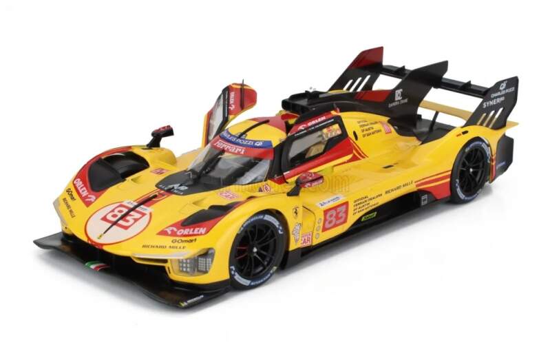 Model Bburago Ferrari 499P č. 83 Le Mans 2024 v měřítku 1:18, AF Corse