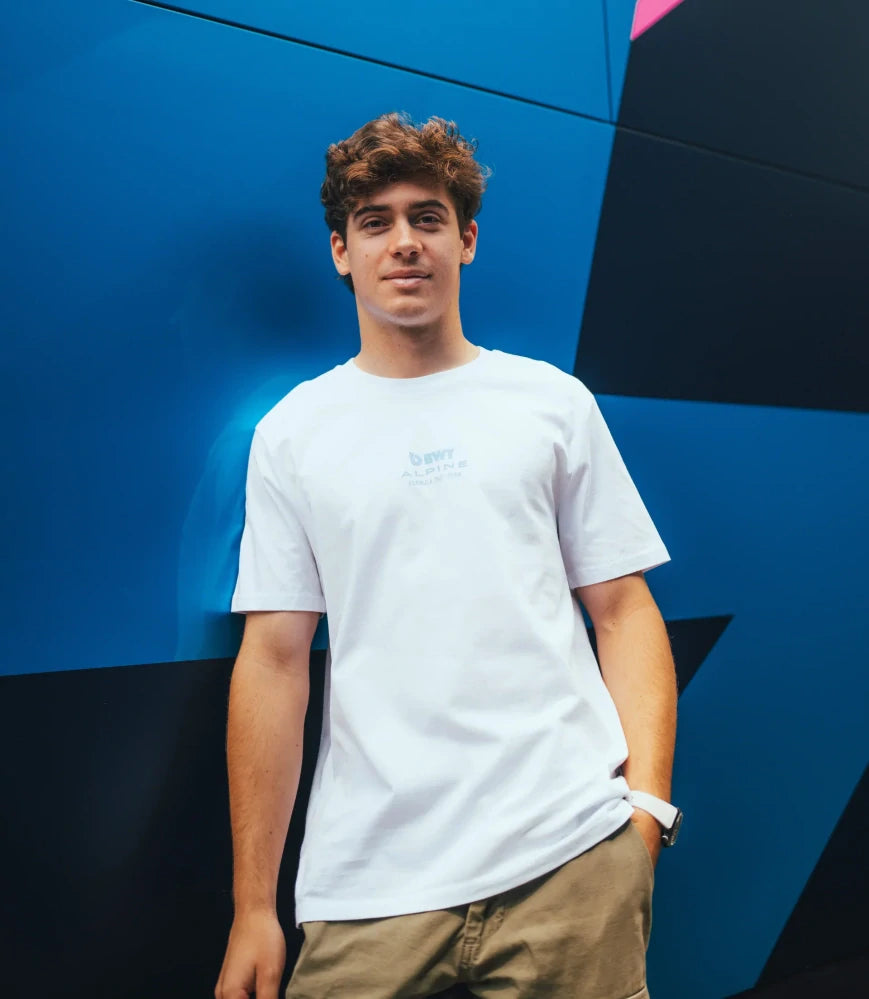 Tričko BWT Alpine F1 Team Franco Colapinto – bílé