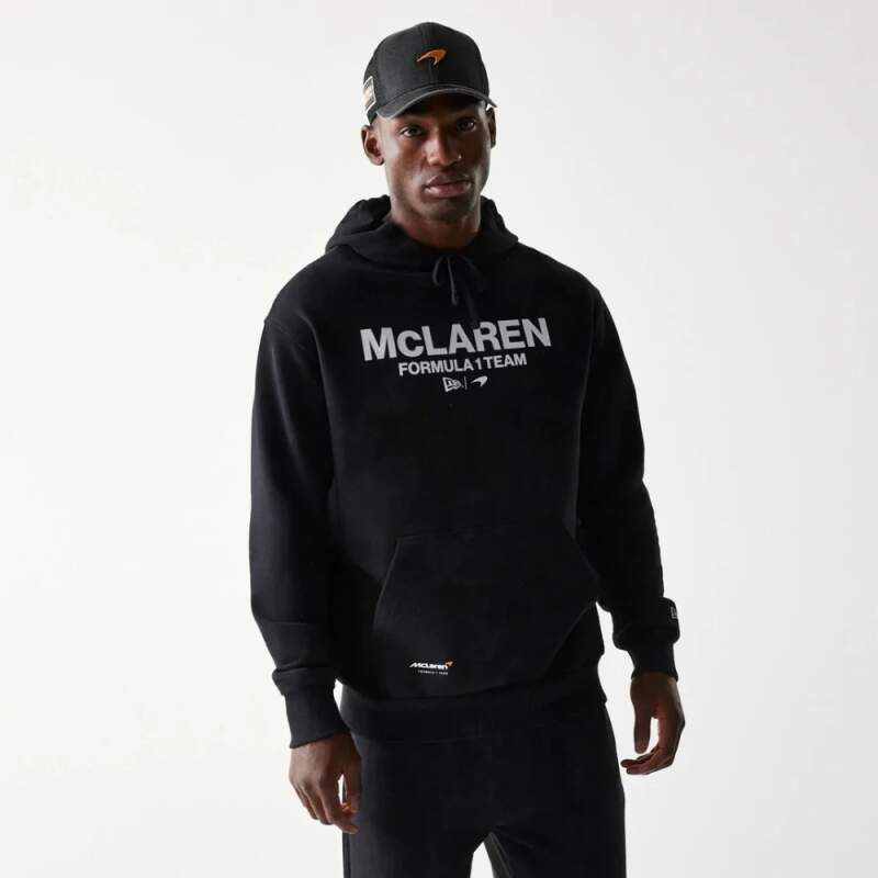 Volnočasová mikina McLaren F1 NE WRDMARK černá - oversize
