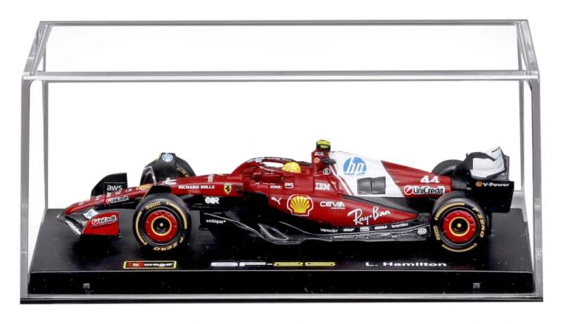 Model Scuderia Ferrari SF-25 BBurago #44 Lewis Hamilton 2025 v měřítku 1:43 Signature