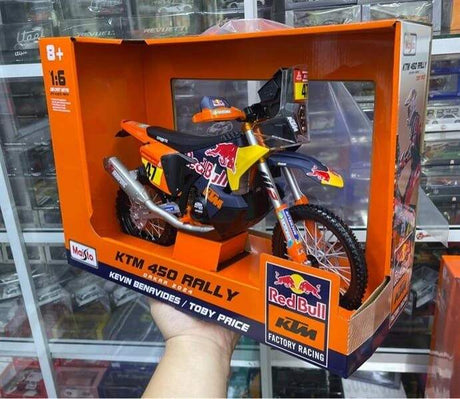 Model motocyklu Red Bull KTM 450 Rally Dakar 2024 Kevin Benavides č. 47
