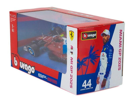 Model Scuderia Ferrari SF-25 BBurago #44 Lewis Hamilton Miami GP 2025