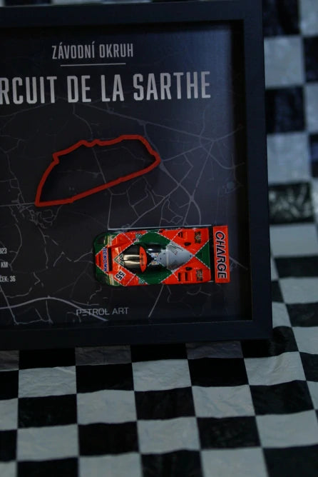 3D rám PETROL ART Le Mans s modelem Mazda 787B Johnny Herbert v měřítku 1:43