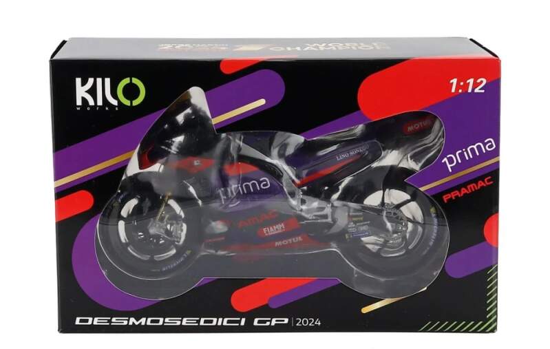 Model NZG MotoGP - Ducati GP24 Jorge Martin v měřítku 1:12 - edice World Champion