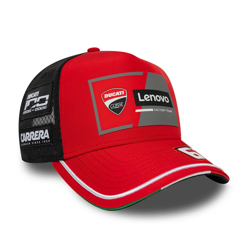Kšiltovka Ducati Lenovo Team Pecco Bagnaia #63 2026 – červená