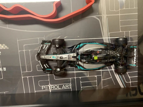 3D rám PETROL ART Miami s modelem Mercedes Kimi Antonelli v měřítku 1:43 – Miami GP 2025