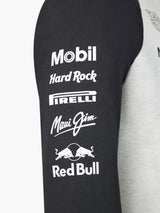 Týmové tričko Oracle Red Bull Racing Classic s dlouhým rukávem a logy sponzorů – šedé