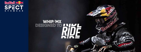 Red Bull Spect motokrosové brýle WHIP červené s oranžovým sklem