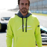 Mikina Fernando Alonso X Aston Martin volnočasová lime