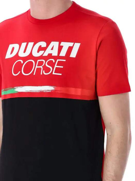 Volnočasové tričko Ducati Corse s trikolórou