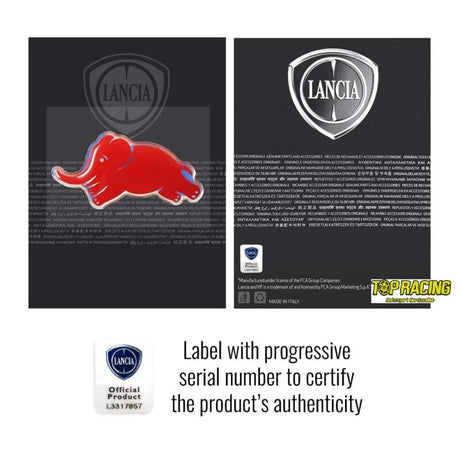 Lancia samolepka slon červená 3D