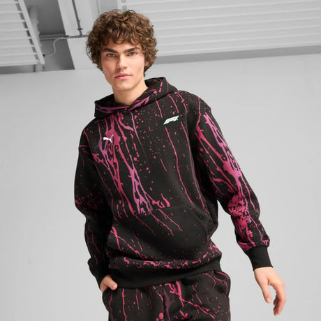 Mikina Puma Formula 1 Splash – černo-růžová