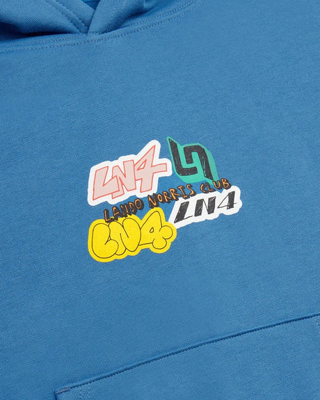 Dětská mikina Lando Norris LN4 STICKER – modrá